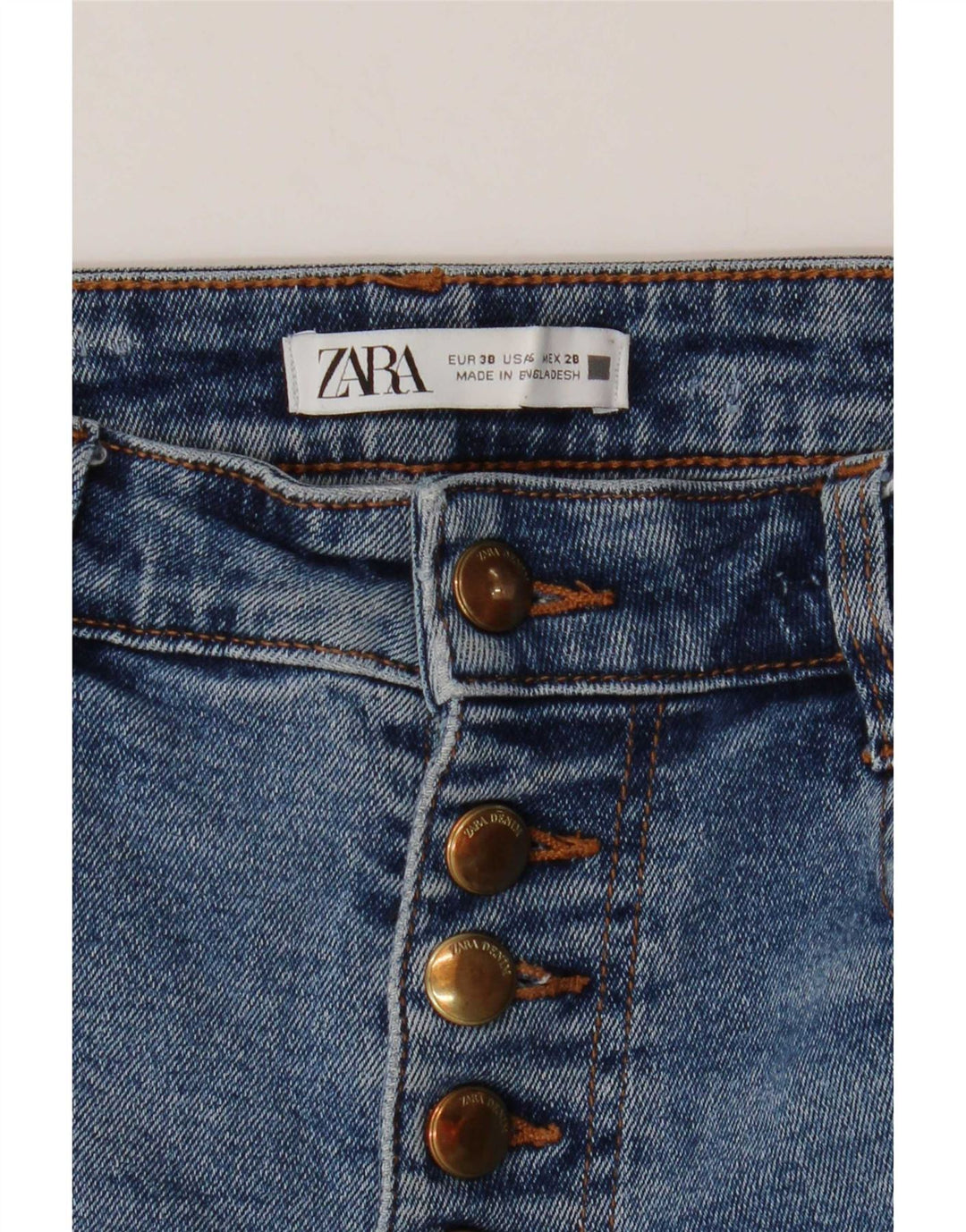 Zara Womens Bootcut Jeans EU 38 Small W28 L25 Blue Cotton