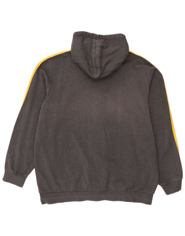 Adidas Mens Zip Hoodie Sweater 2XL Grey Cotton