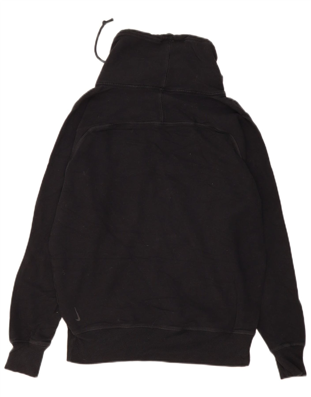 Nike Dame Oversized Sweatshirt Jumper UK 6 XS Sort Bomuld