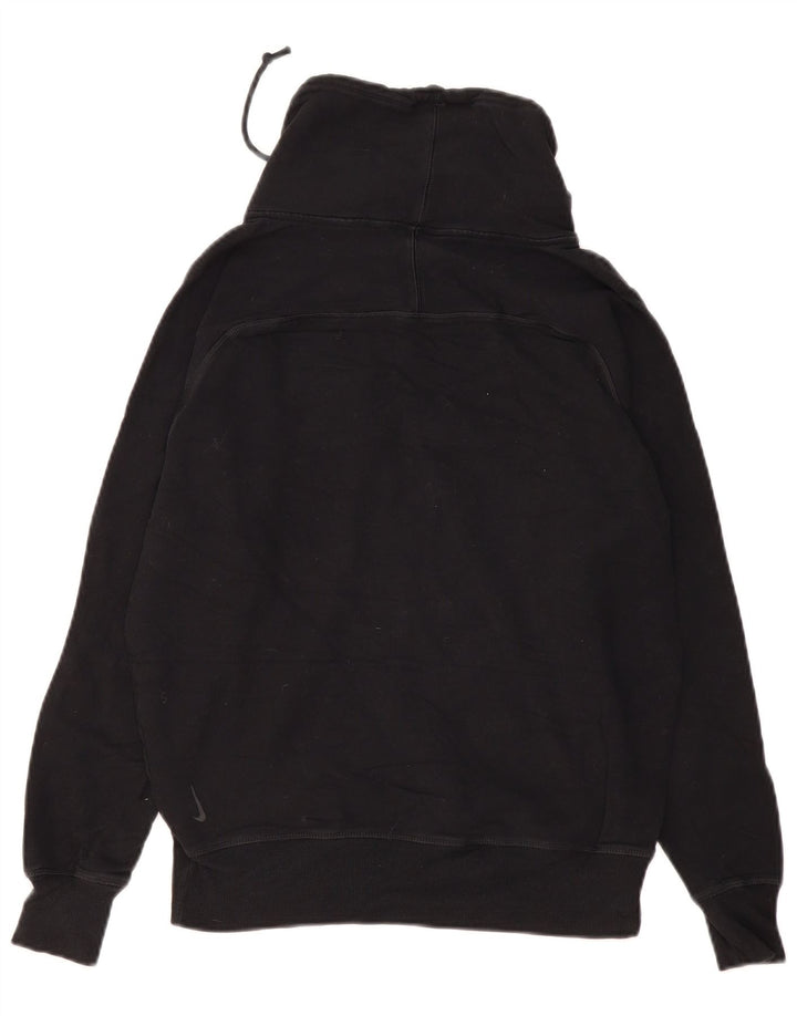 Nike Dame Oversized Sweatshirt Jumper UK 6 XS Sort Bomuld