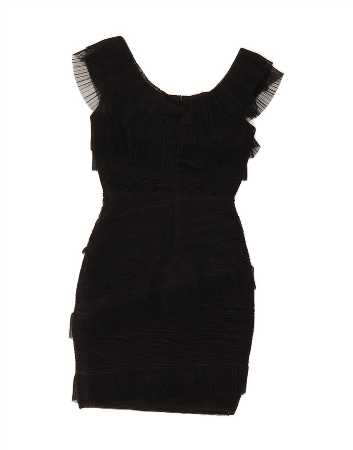 BCBGMAXAZRIA Womens Sleeveless Bodycon Dress US 2 XS Black Polyester Vintage BCBGMAXAZRIA and Second-Hand BCBGMAXAZRIA from Messina Hembry 