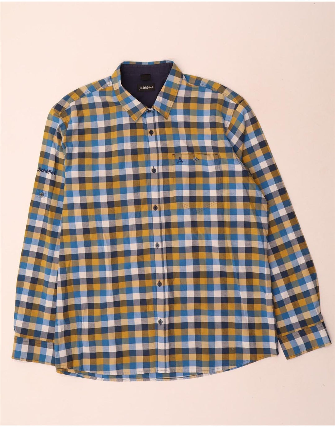 Schoffel Chemise Homme Grand Carreau Multicolore Coton