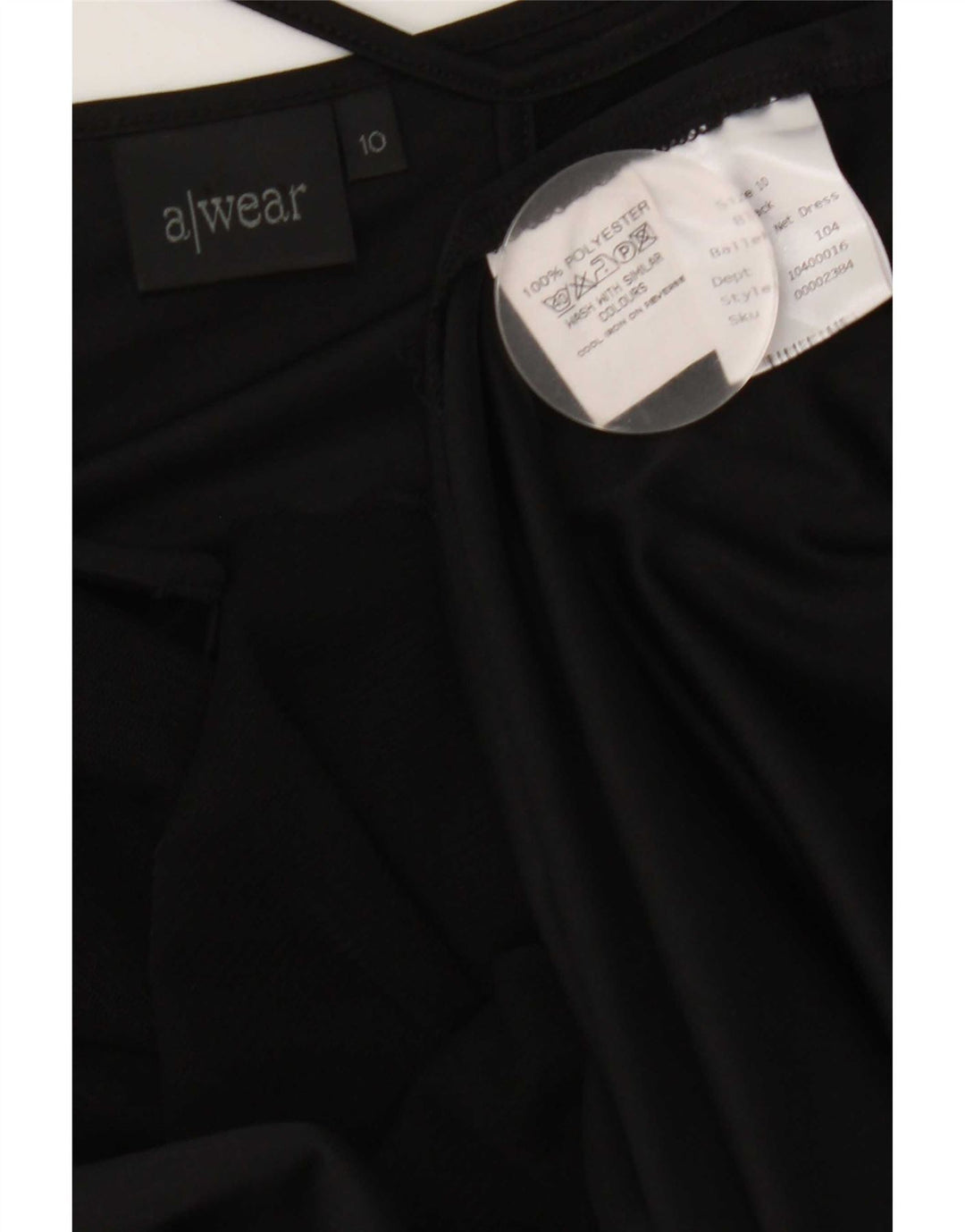 Awear Womens Sleeveless Asymmetrical Dress UK 10 Small Black Polyester
