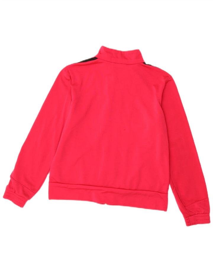 Adidas Girls Tracksuit Top Jacket 11-12 Years Pink Polyester