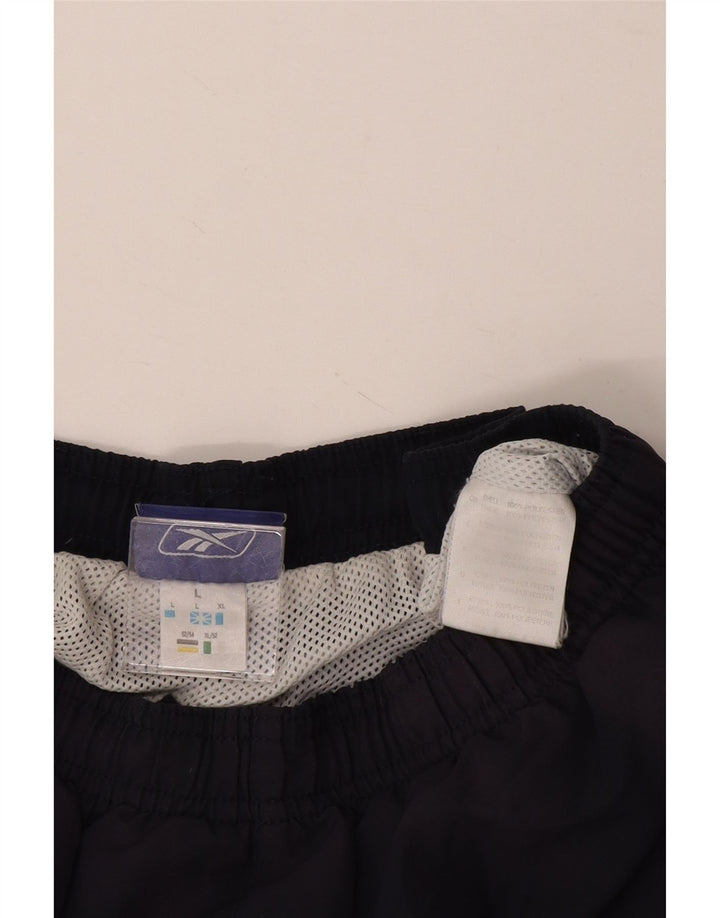 REEBOK Mens Swimming Shorts Large  Navy Blue Polyester