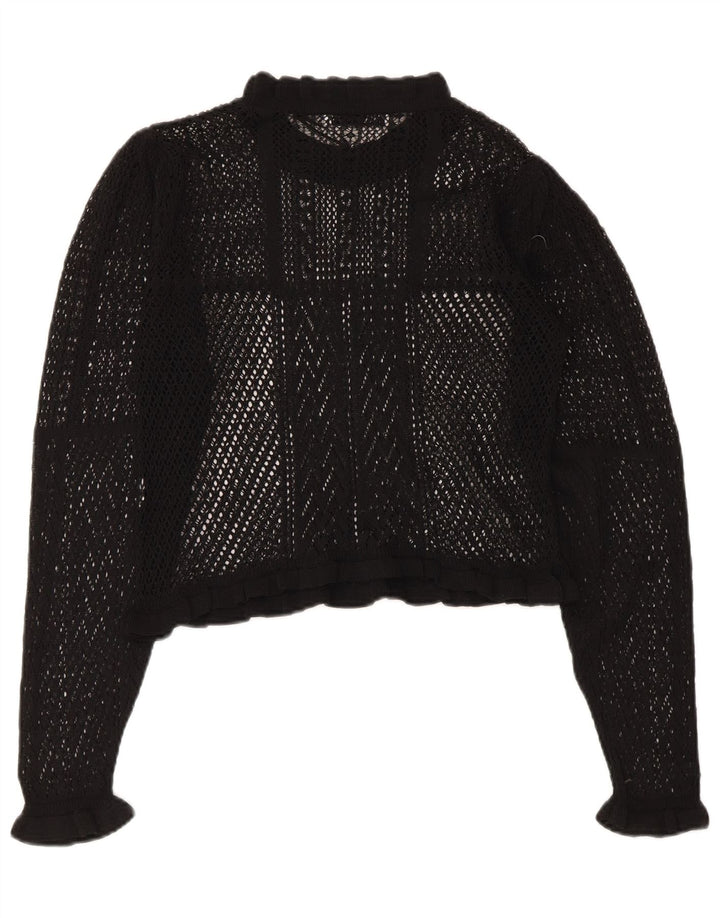Top Crochet Crochet pentru femei Zara UK 10 Small Black