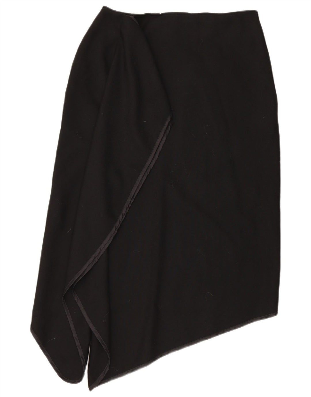 Vintage Womens Asymmetrical Skirt IT 46 Large W30 Black Wool