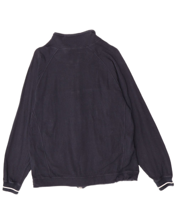 Champion Mens Tracksuit Top Jacket Small Navy Blue Cotton Sports