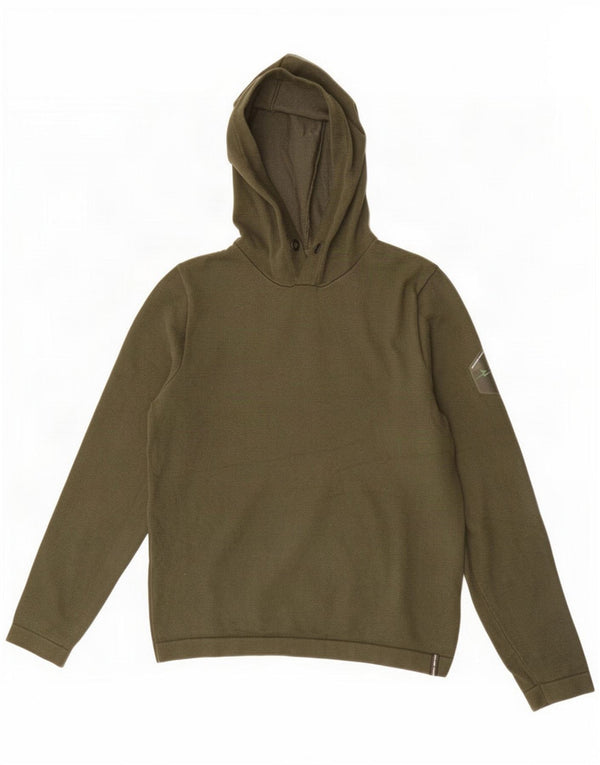 Maglione con cappuccio da uomo Jack & Jones piccolo in cotone kaki