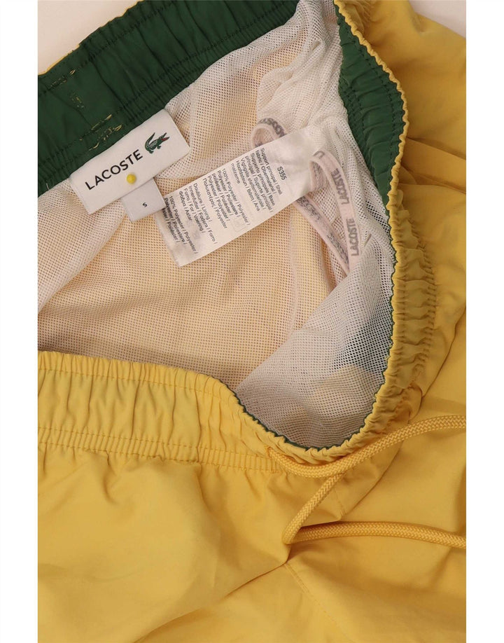 Lacoste Damen Badeshorts UK 10 Small Gelb Polyester