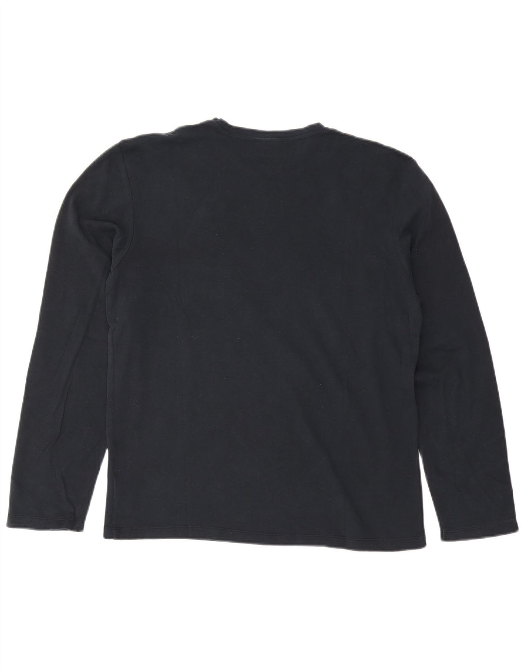 Trussardi Mens Top Long Sleeve Large Navy Blue Striped Cotton