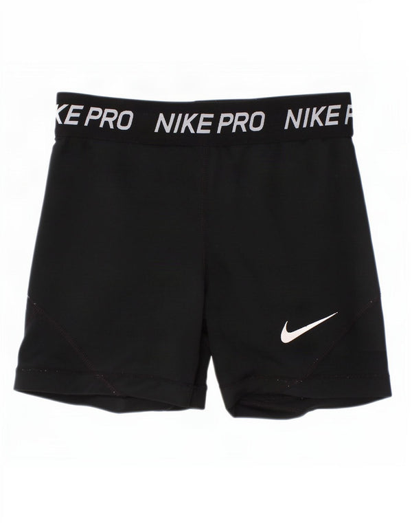 Nike Mädchen Dri Fit Graphic Sport Shorts 10–11 Jahre Mittelschwarzes Polyester