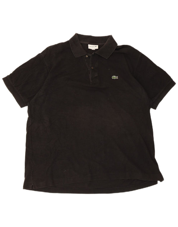 Lacoste Mens Classic Fit Polo Shirt Size 7 2XL Black Cotton