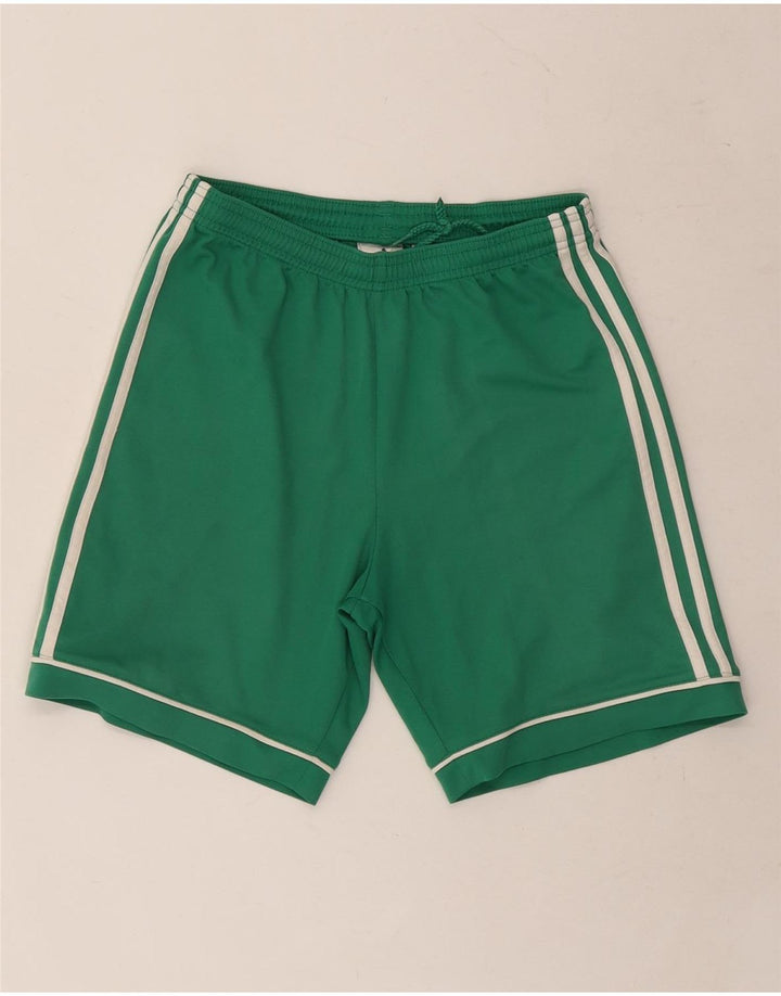 ADIDAS Boys Climalite Sport Shorts 13-14 Years  Green Polyester