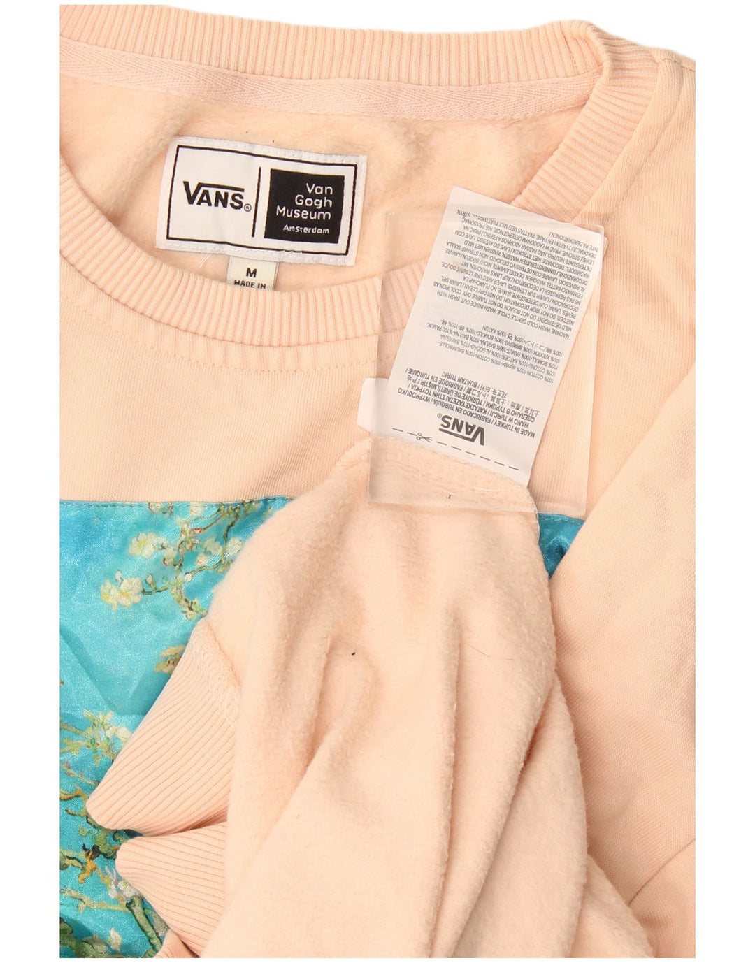 Vans Mens Graphic Sweatshirt Jumper Medium Pink Cotton