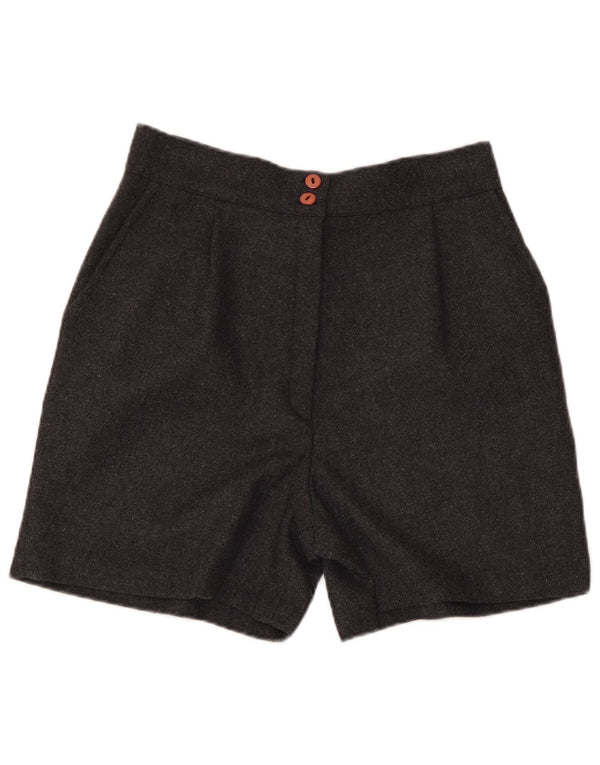 Vintage Womens Casual Shorts Large W30 Grey Polyester