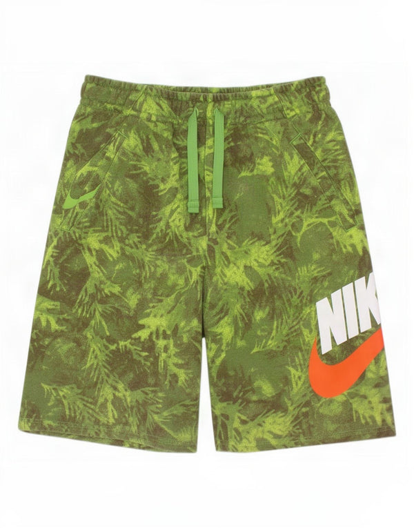 Nike Boys Graphic Sport Shorts 13-14 Years XL Green Camouflage Cotton