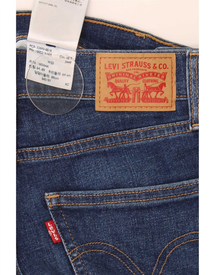 Levi's Womens Denim Shorts W25 XS Navy Blue Cotton