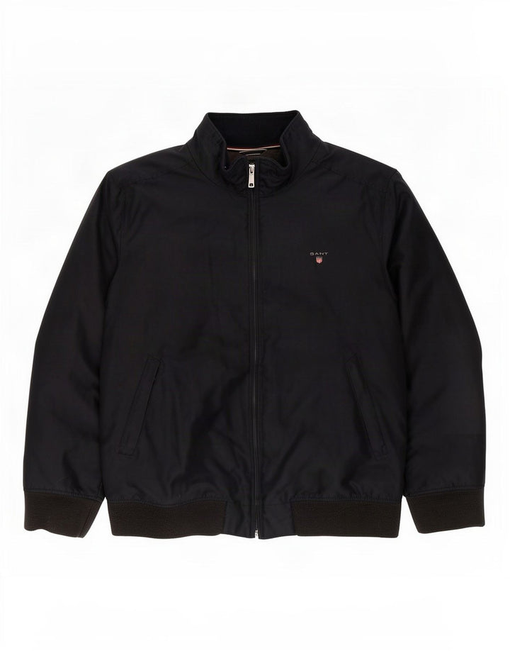 Gant Mens Bomber Jacket UK 44 2XL Navy Blue Polyester