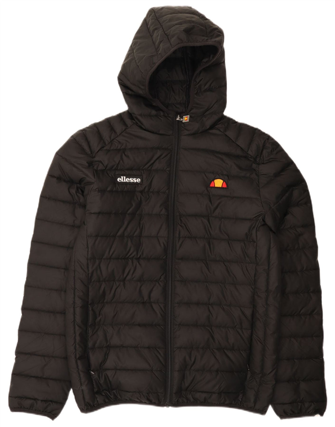 Ellesse Mens Hooded Padded Jacket UK 38 Medium Black Polyester