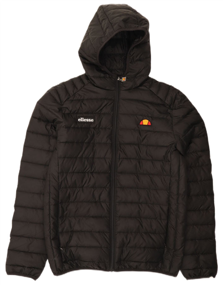 Ellesse Mens Hooded Padded Jacket UK 38 Medium Black Polyester