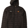 Ellesse Chaqueta acolchada con capucha para hombre UK 38 Medium Negro Poliéster