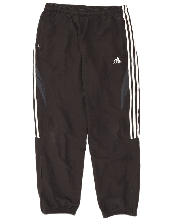 Calça de treino masculina Adidas Joggers grande preto colorblock poliéster