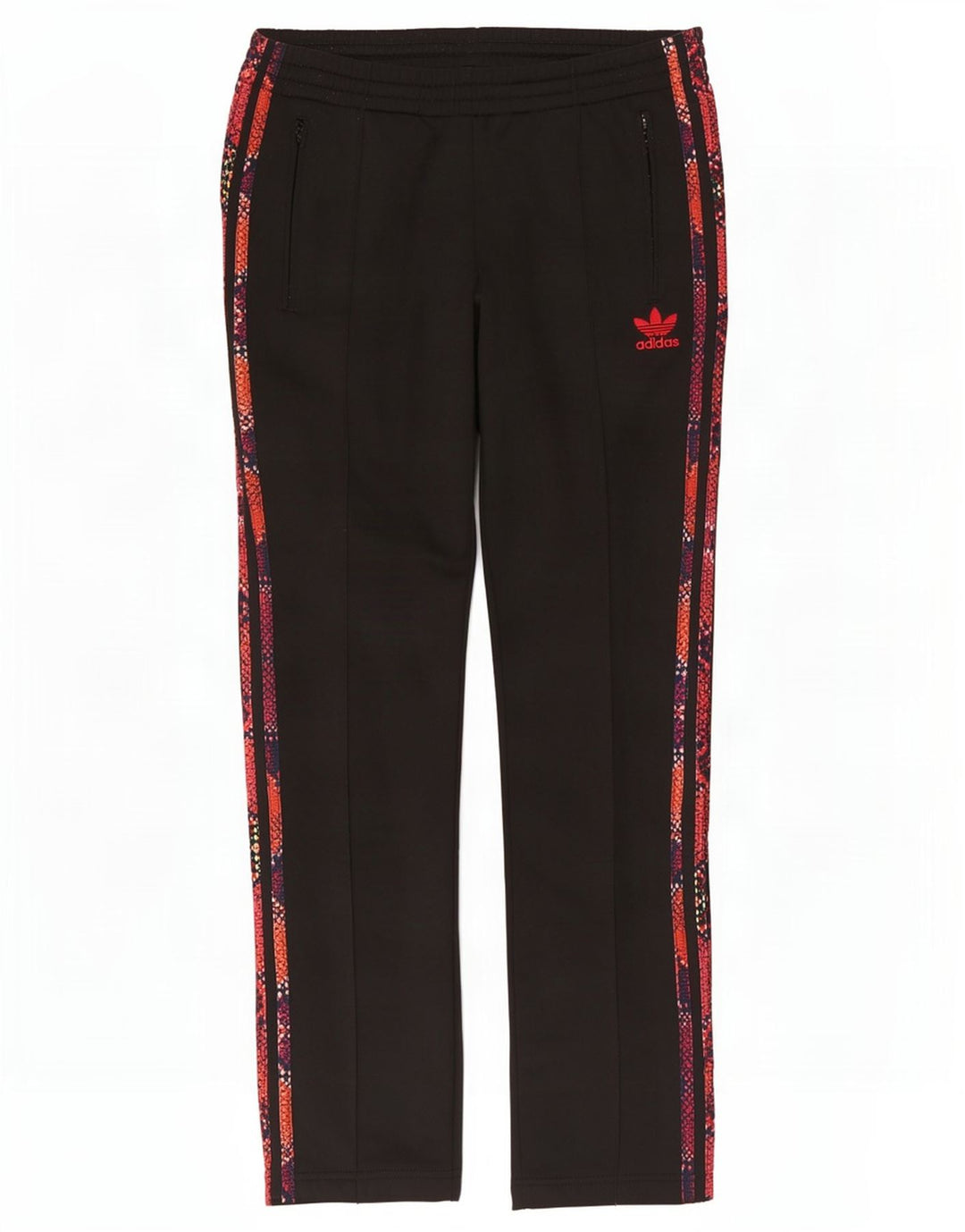 Adidas Womens Tracksuit Trousers UK 14 Medium Black Colourblock Polyester