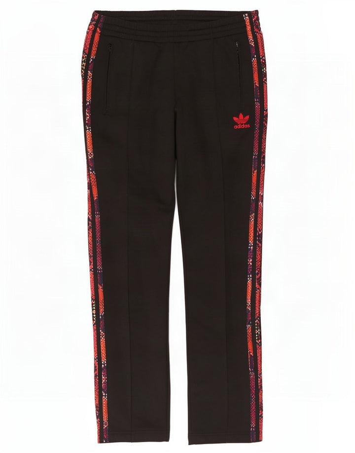Adidas Womens Tracksuit Trousers UK 14 Medium Black Colourblock Polyester