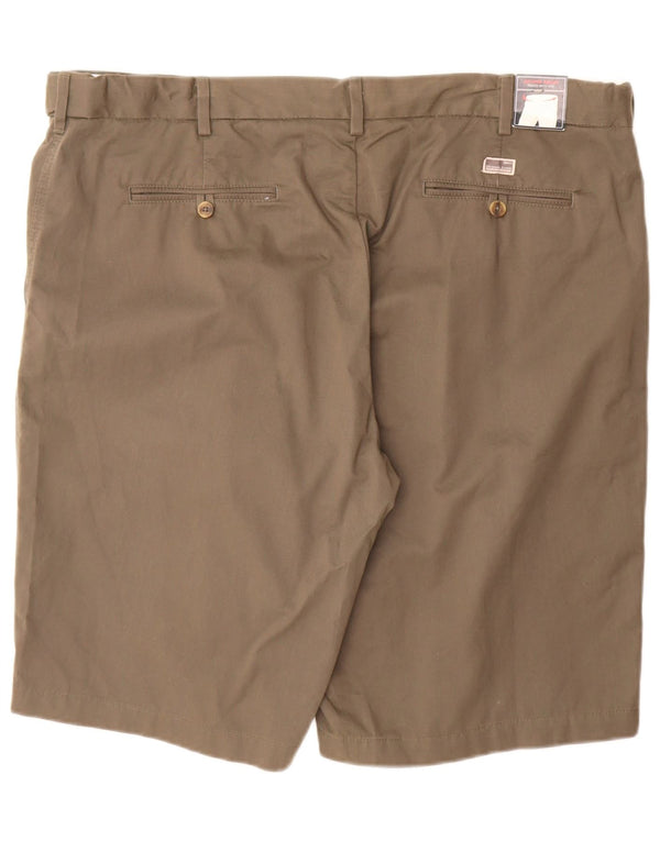 Marks & Spencer Mens Blue Harbour Chino Shorts W44 2XL Khaki Cotton