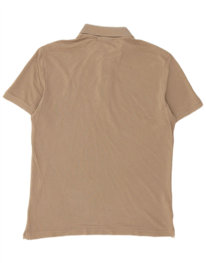 Polo da uomo slim fit Lacoste taglia 4 in cotone marrone medio