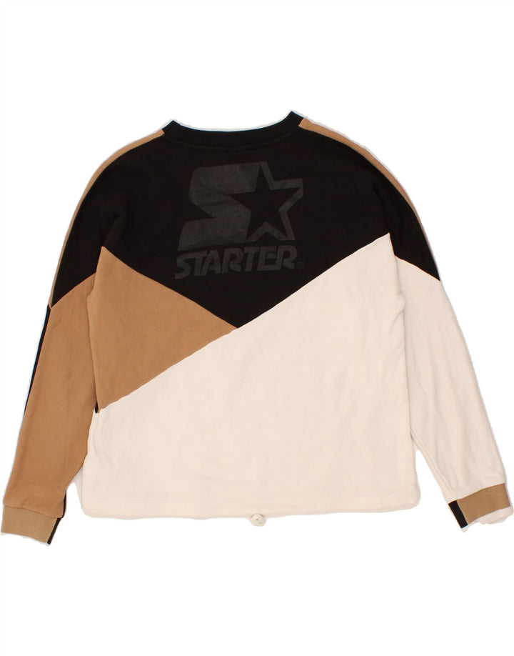 STARTER Womens Graphic Sweatshirt Jumper UK 10 Small Multicoloured Vintage Starter and Second-Hand Starter from Messina Hembry 