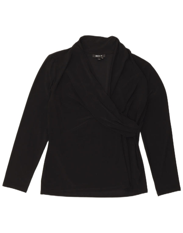 Женская блузка Dkny Top UK 18 XL, черный полиэстер