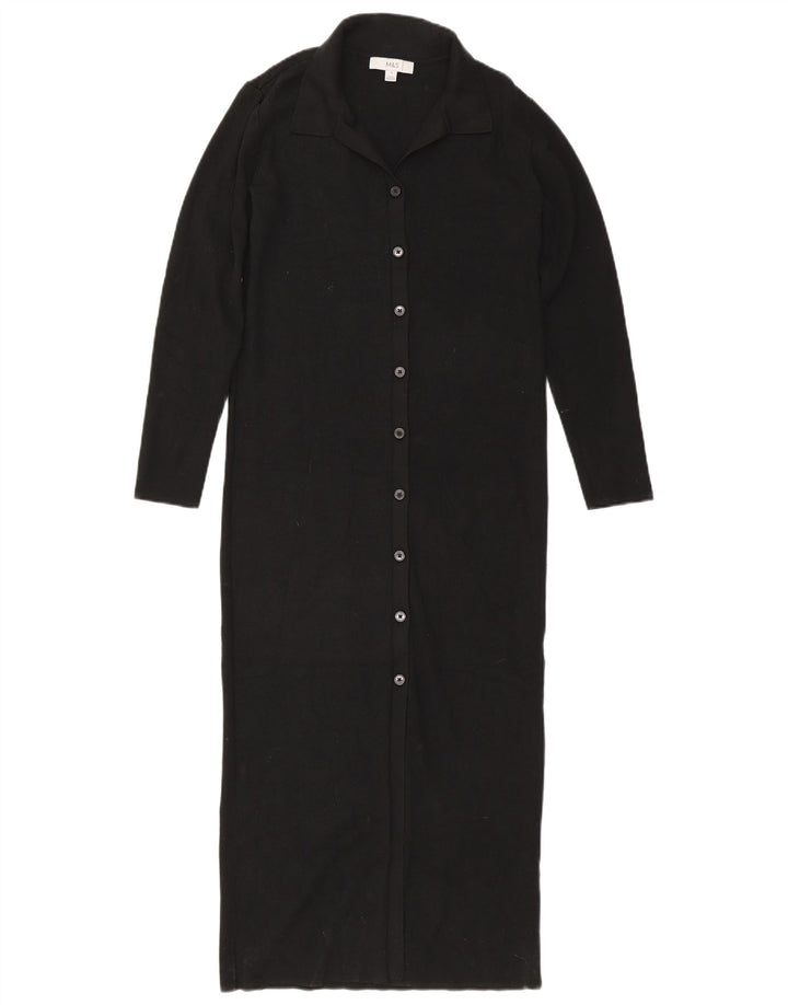 Marks & Spencer Womens Jumper Dress UK 10 Small Black Viscose