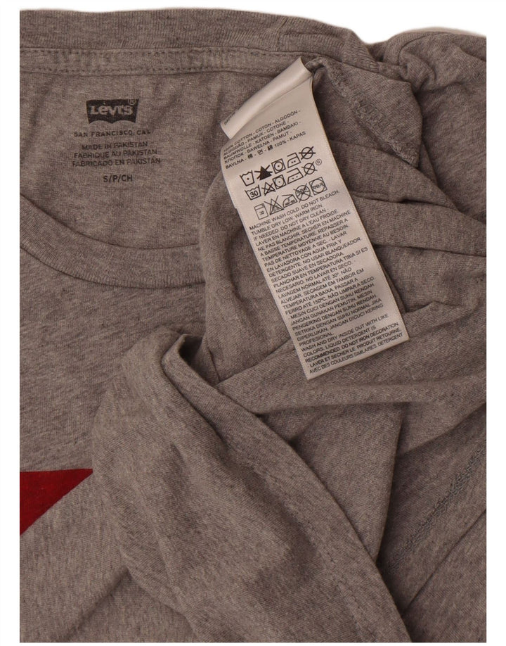 Levi's Herren-T-Shirt mit Grafik, Größe S, graue Baumwolle