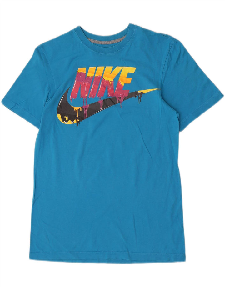 Nike Mens Regular Fit Graphic T-Shirt Top Small Blue Cotton