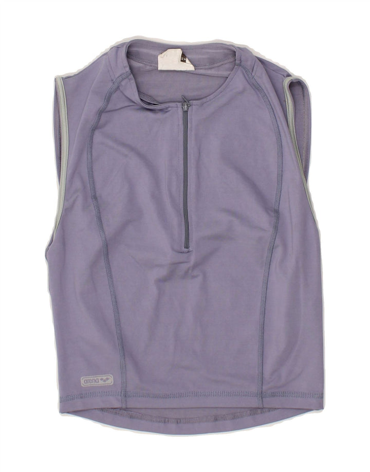 ARENA Womens Zip Neck Pullover Tracksuit Top UK 12 Medium  Purple Vintage Arena and Second-Hand Arena from Messina Hembry 