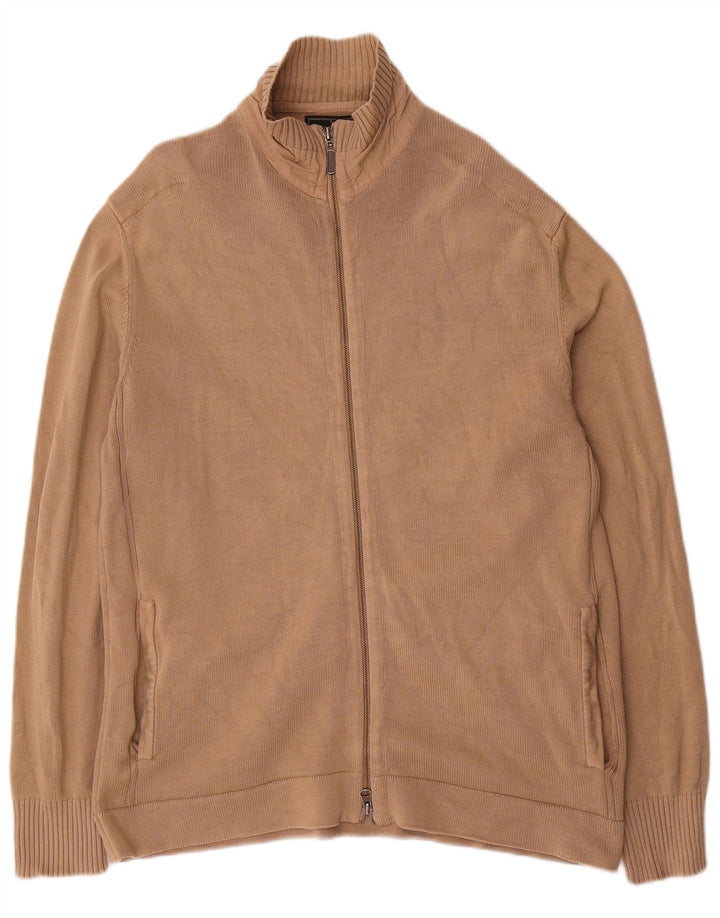 Marlboro Classics Mens Cardigan Sweater 2XL Beige Cotton