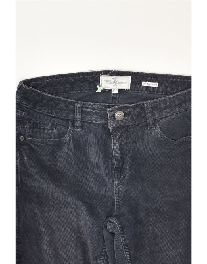 FAT FACE Womens Skinny Corduroy Trousers UK 10 Small W28 L27 Navy Blue | Vintage Fat Face | Thrift | Second-Hand Fat Face | Used Clothing | Messina Hembry 