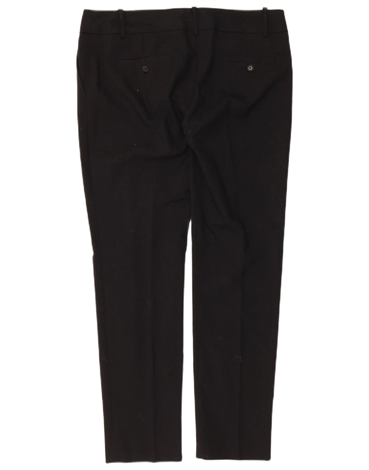 Zara Womens Slim Chino Trousers EU 42 Large W32 L30 Black Polyester