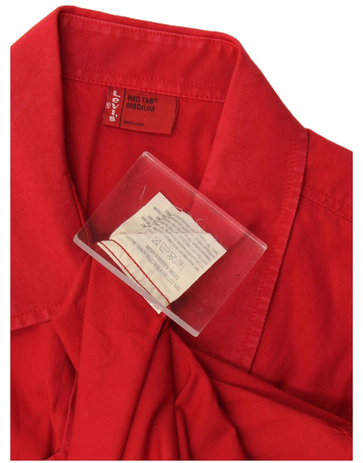 Levi's Herren-Kurzarmhemd aus mittelroter Baumwolle