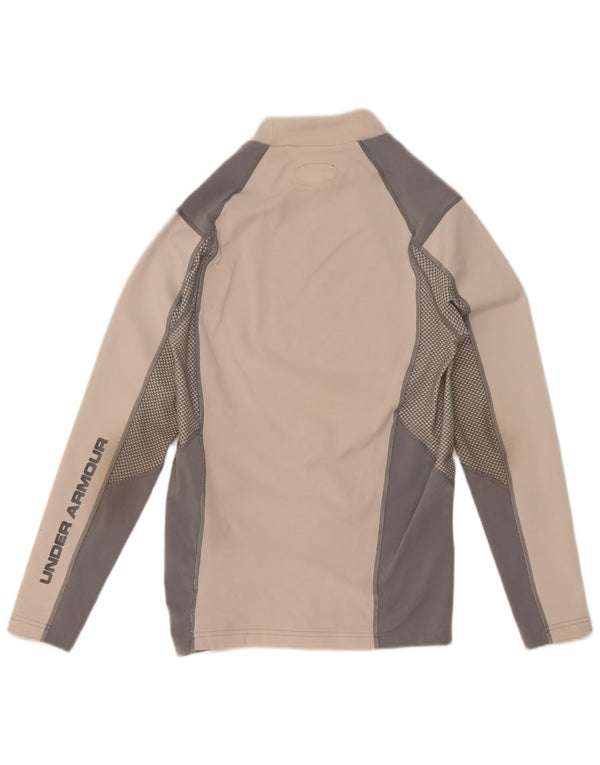 Maglietta Under Armour da uomo Cold Gear Graphic manica lunga grande bianco sporco