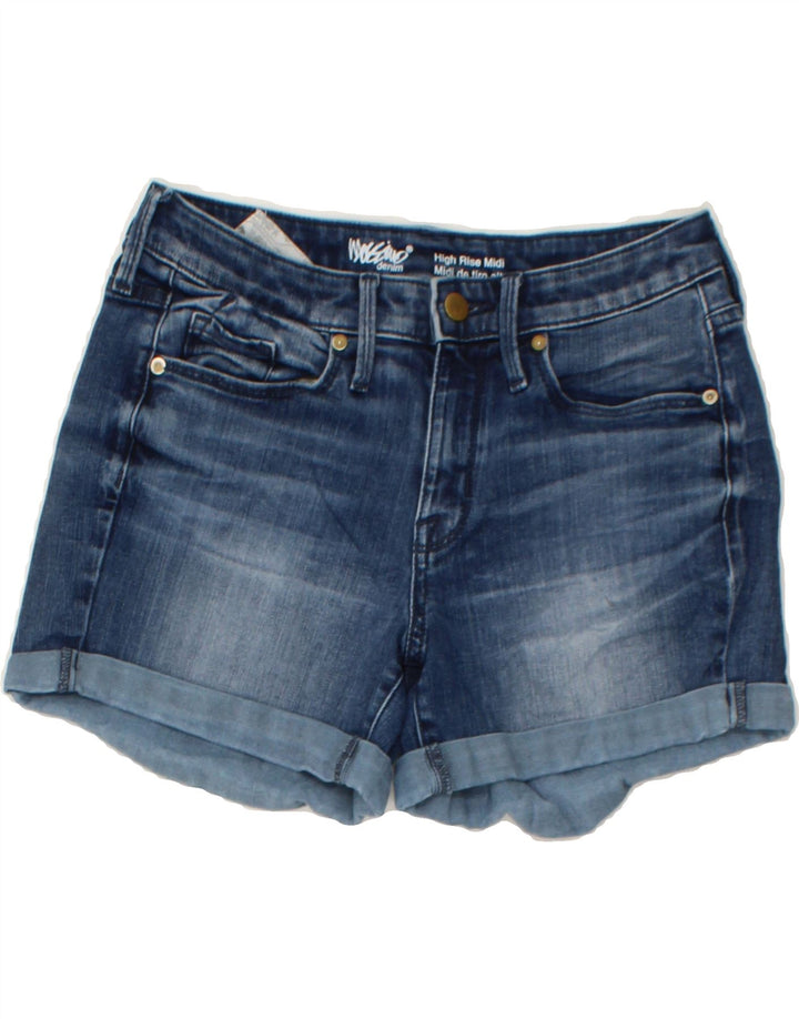 MOSSIMO Womens High Waist Denim Shorts W27 Small Blue Cotton Vintage Mossimo and Second-Hand Mossimo from Messina Hembry 