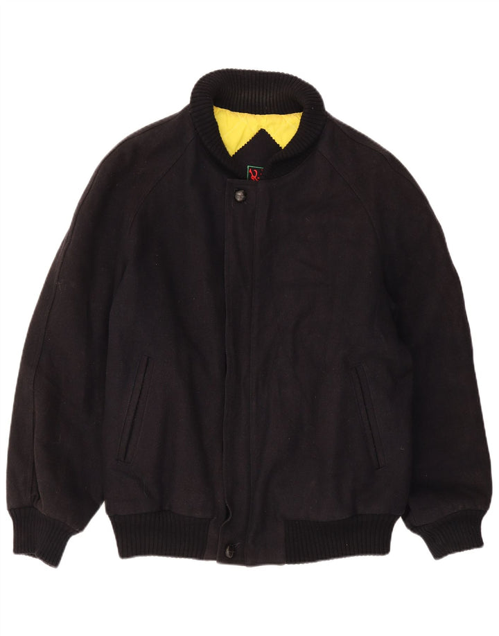 Vintage muška bomber vjetrovka jakna IT 52 XL crna vunena