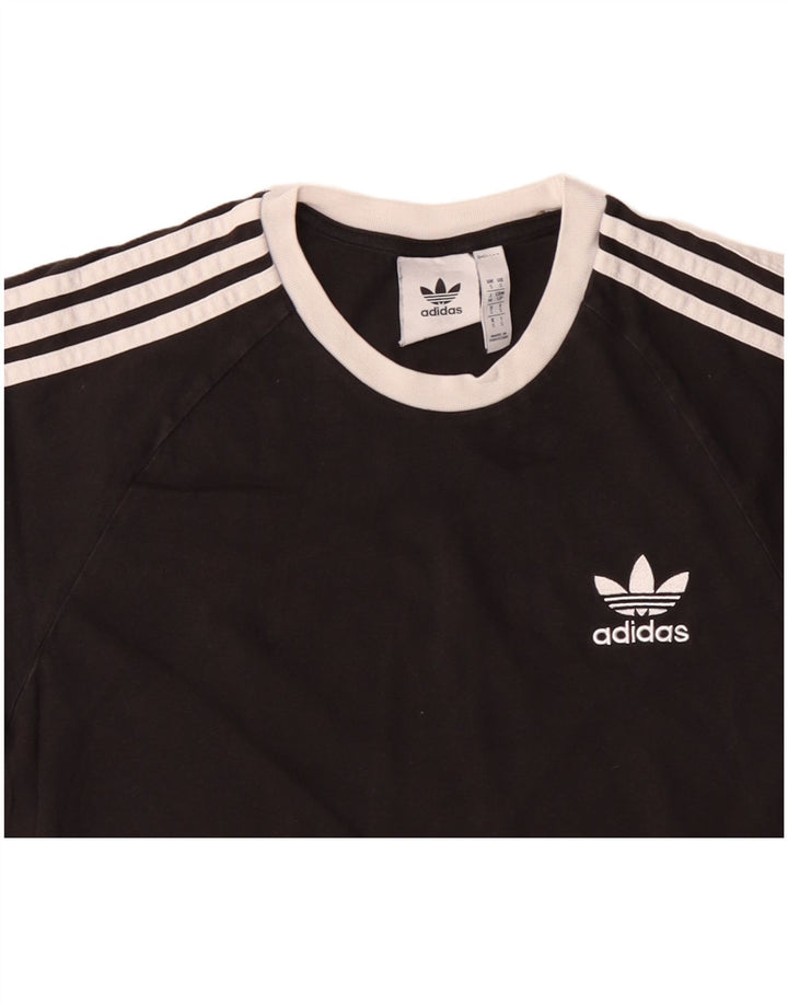 ADIDAS Mens T-Shirt Top Small Black Cotton