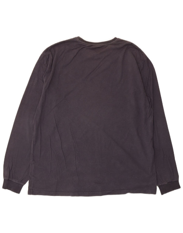 Fila Mens Top Long Sleeve Large Grey Cotton