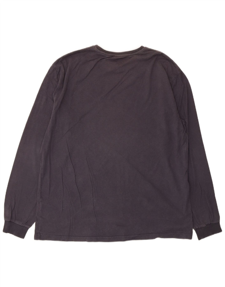 Fila Mens Top Long Sleeve Large Grey Cotton