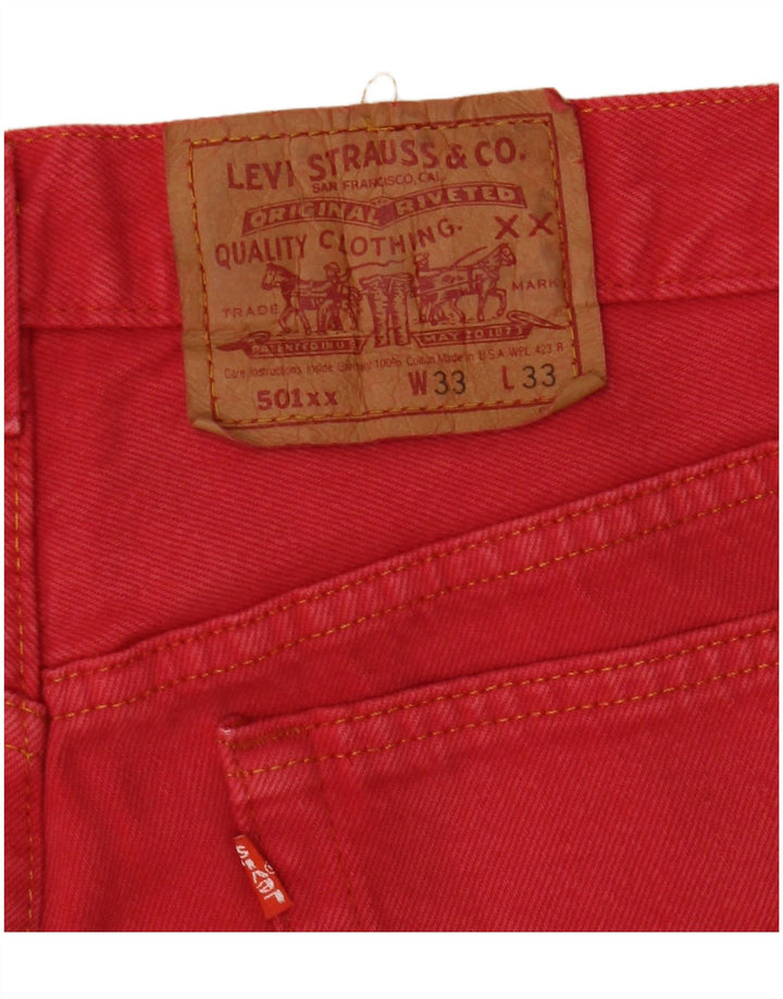 Levi's Uomo 501 Jeans dritti W33 L27 Rossi