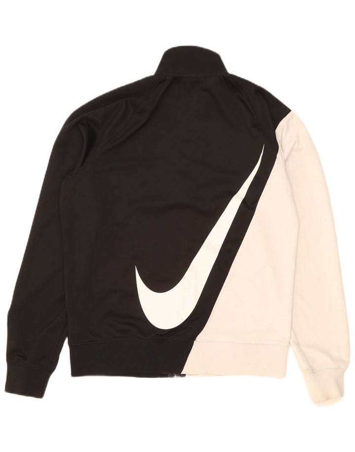NIKE Mens Graphic Tracksuit Top Jacket Small Black Colourblock Polyester