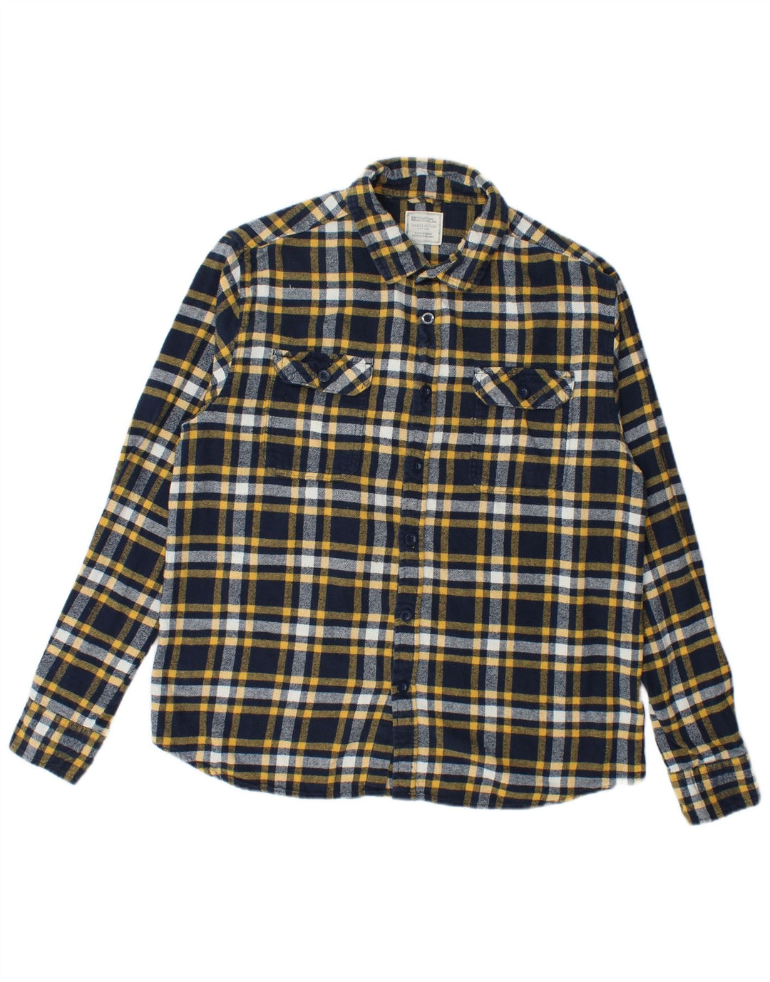 Camicia da uomo in flanella di Mountain Warehouse, cotone medio a quadri blu navy